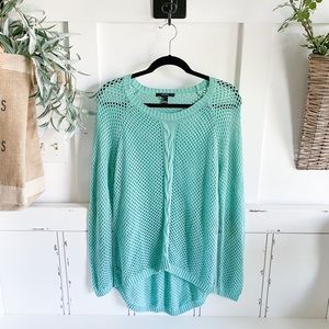 Teal knit sweater